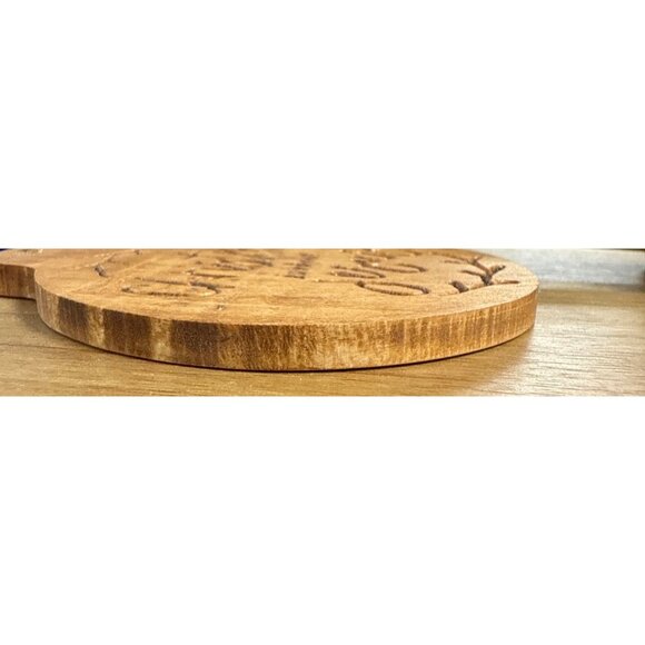 Hand-Carved Wooden Ornament "Christmas Is About Jesus" Religious Holiday Decor - Picture 3 of 4